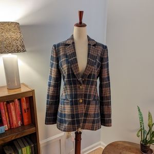 Boast | Tweed Blazer | Wool | Red, Blue, Gray, and White | Size Small